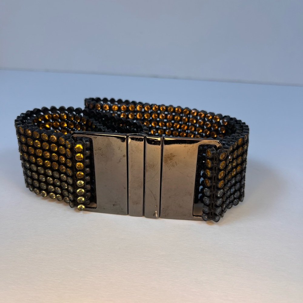 Beaded Stretch‎ Disco Belt Clasp Closure Multi-Colored Stretchy Color Block